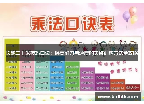 长跑三千米技巧口诀：提高耐力与速度的关键训练方法全攻略